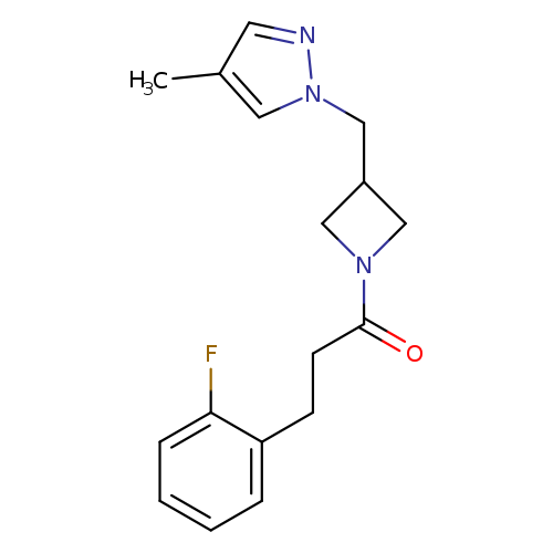 3-(2-fluorophenyl)-1-{3-[(4-methyl-1H-pyrazol-1-yl)methyl]azetidin-1-yl}propan-1-one