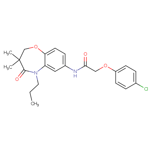 2-(4-chlorophenoxy)-N-(3,3-dimethyl-4-oxo-5-propyl-2,3,4,5-tetrahydro-1,5-benzoxazepin-7-yl)acetamide