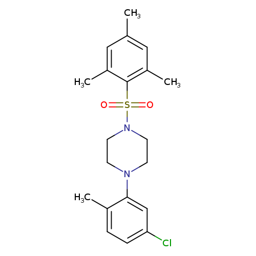 1-(5-chloro-2-methylphenyl)-4-(2,4,6-trimethylbenzenesulfonyl)piperazine
