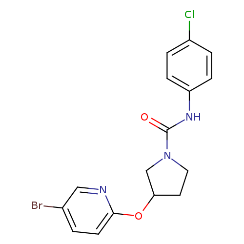 3-[(5-bromopyridin-2-yl)oxy]-N-(4-chlorophenyl)pyrrolidine-1-carboxamide