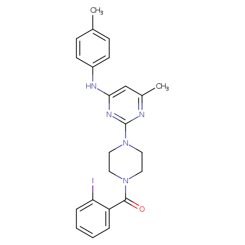 2-[4-(2-iodobenzoyl)piperazin-1-yl]-6-methyl-N-(4-methylphenyl)pyrimidin-4-amine