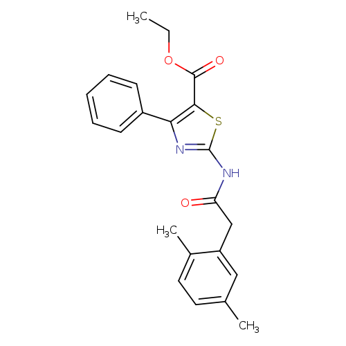 ethyl 2-[2-(2,5-dimethylphenyl)acetamido]-4-phenyl-1,3-thiazole-5-carboxylate