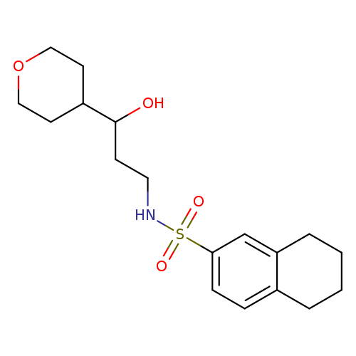 N-[3-hydroxy-3-(oxan-4-yl)propyl]-5,6,7,8-tetrahydronaphthalene-2-sulfonamide