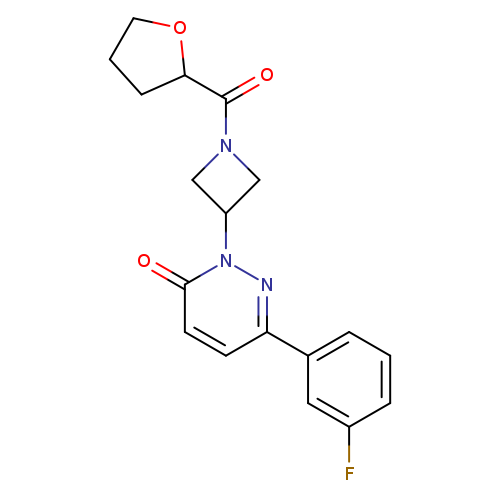 6-(3-fluorophenyl)-2-[1-(oxolane-2-carbonyl)azetidin-3-yl]-2,3-dihydropyridazin-3-one
