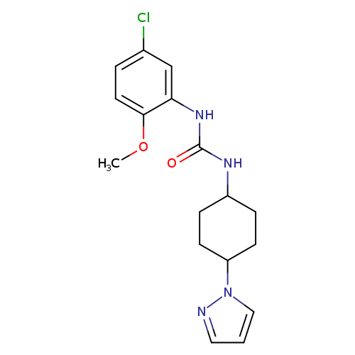 3-(5-chloro-2-methoxyphenyl)-1-[4-(1H-pyrazol-1-yl)cyclohexyl]urea