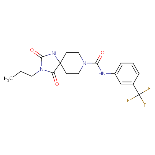 2,4-dioxo-3-propyl-N-[3-(trifluoromethyl)phenyl]-1,3,8-triazaspiro[4.5]decane-8-carboxamide