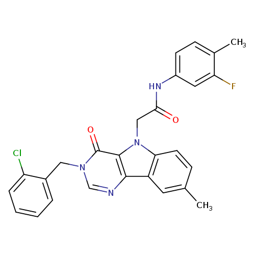 2-{3-[(2-chlorophenyl)methyl]-8-methyl-4-oxo-3H,4H,5H-pyrimido[5,4-b]indol-5-yl}-N-(3-fluoro-4-methylphenyl)acetamide