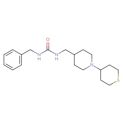 1-benzyl-3-{[1-(thian-4-yl)piperidin-4-yl]methyl}urea