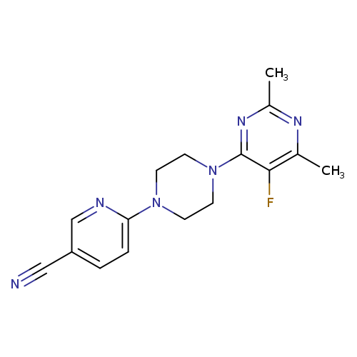 6-[4-(5-fluoro-2,6-dimethylpyrimidin-4-yl)piperazin-1-yl]pyridine-3-carbonitrile