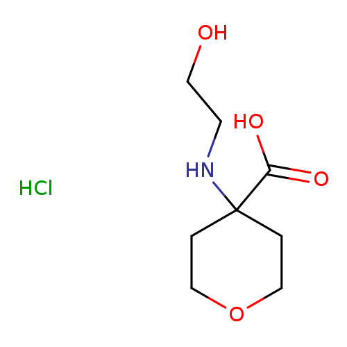 4-[(2-hydroxyethyl)amino]oxane-4-carboxylic acid hydrochloride