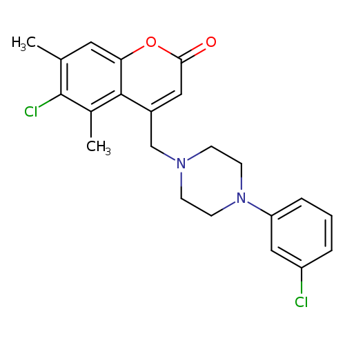 6-chloro-4-{[4-(3-chlorophenyl)piperazin-1-yl]methyl}-5,7-dimethyl-2H-chromen-2-one