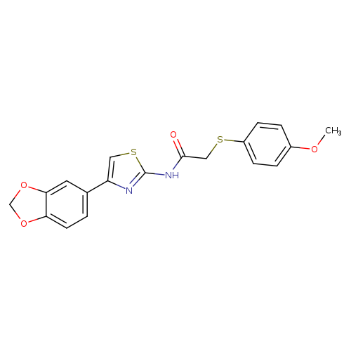 N-[4-(2H-1,3-benzodioxol-5-yl)-1,3-thiazol-2-yl]-2-[(4-methoxyphenyl)sulfanyl]acetamide