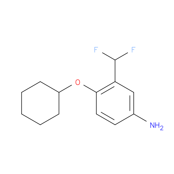4-(cyclohexyloxy)-3-(difluoromethyl)aniline