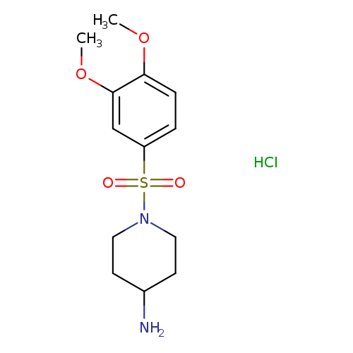 1-(3,4-dimethoxybenzenesulfonyl)piperidin-4-amine hydrochloride