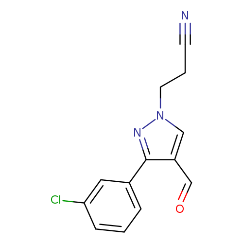 3-[3-(3-chlorophenyl)-4-formyl-1H-pyrazol-1-yl]propanenitrile