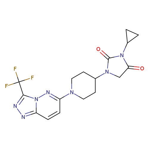 3-cyclopropyl-1-{1-[3-(trifluoromethyl)-[1,2,4]triazolo[4,3-b]pyridazin-6-yl]piperidin-4-yl}imidazolidine-2,4-dione