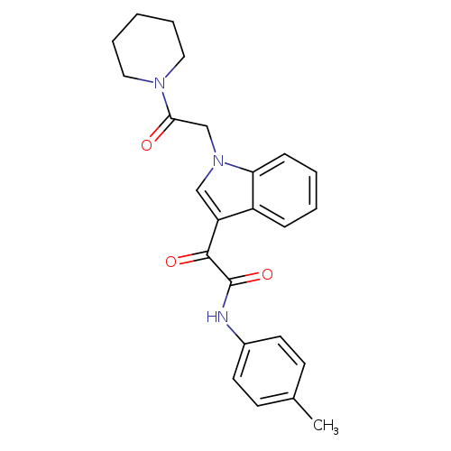 N-(4-methylphenyl)-2-oxo-2-{1-[2-oxo-2-(piperidin-1-yl)ethyl]-1H-indol-3-yl}acetamide
