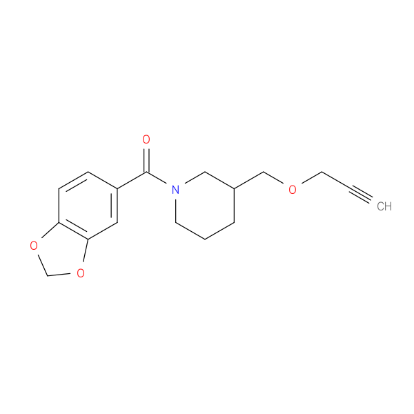 1-(2H-1,3-benzodioxole-5-carbonyl)-3-[(prop-2-yn-1-yloxy)methyl]piperidine