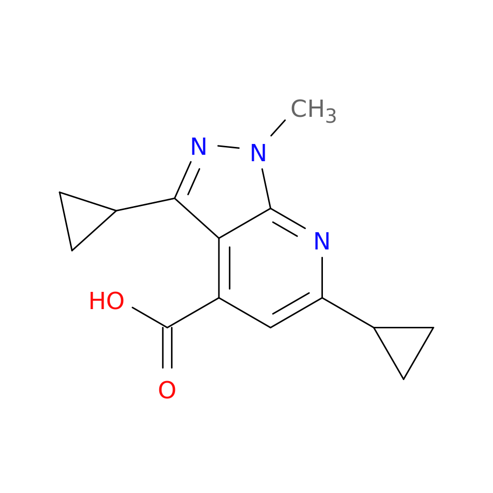 3,6-dicyclopropyl-1-methyl-1H-pyrazolo[3,4-b]pyridine-4-carboxylic acid