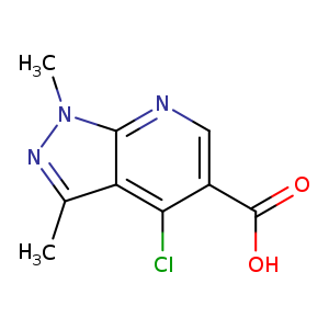 1H-Pyrazolo[3,4-b]pyridine-5-carboxylic acid, 4-chloro-1,3-dimethyl-