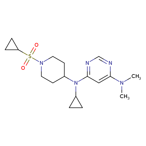 N4-[1-(cyclopropanesulfonyl)piperidin-4-yl]-N4-cyclopropyl-N6,N6-dimethylpyrimidine-4,6-diamine