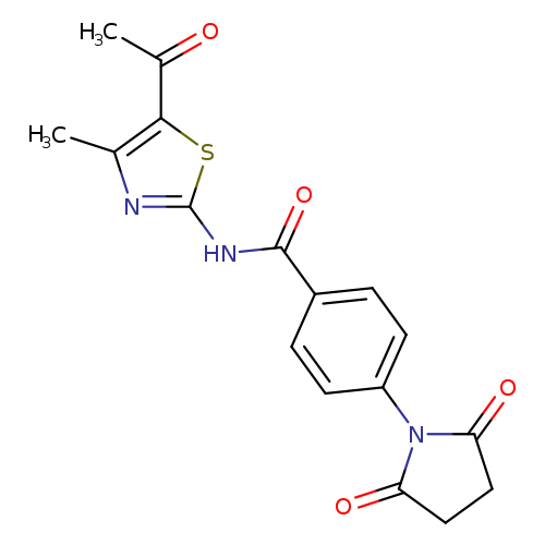 N-(5-acetyl-4-methyl-1,3-thiazol-2-yl)-4-(2,5-dioxopyrrolidin-1-yl)benzamide
