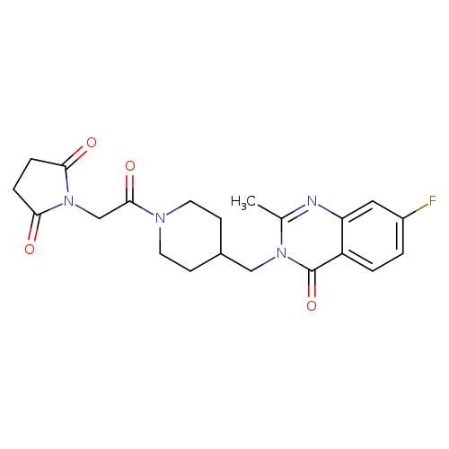 1-(2-{4-[(7-fluoro-2-methyl-4-oxo-3,4-dihydroquinazolin-3-yl)methyl]piperidin-1-yl}-2-oxoethyl)pyrrolidine-2,5-dione