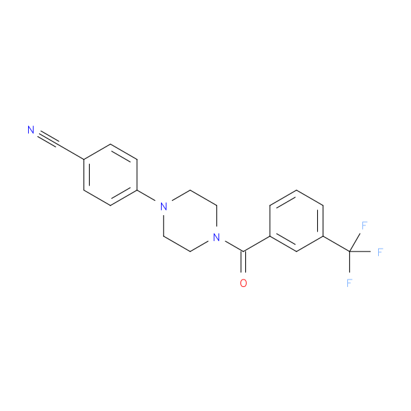 4-{4-[3-(trifluoromethyl)benzoyl]piperazin-1-yl}benzonitrile