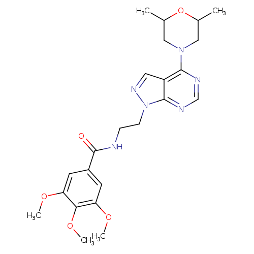 N-{2-[4-(2,6-dimethylmorpholin-4-yl)-1H-pyrazolo[3,4-d]pyrimidin-1-yl]ethyl}-3,4,5-trimethoxybenzamide