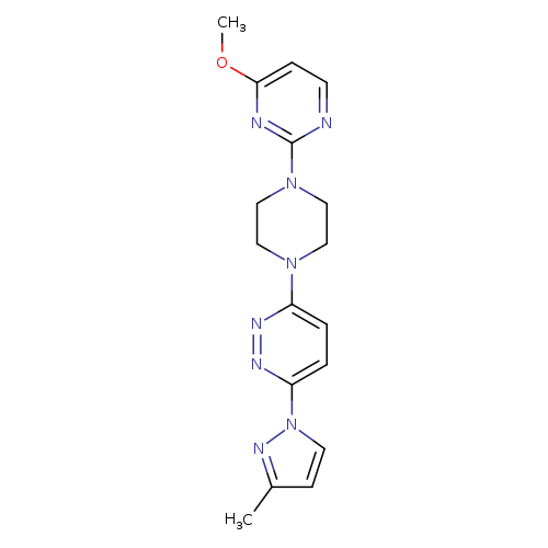 3-[4-(4-methoxypyrimidin-2-yl)piperazin-1-yl]-6-(3-methyl-1H-pyrazol-1-yl)pyridazine