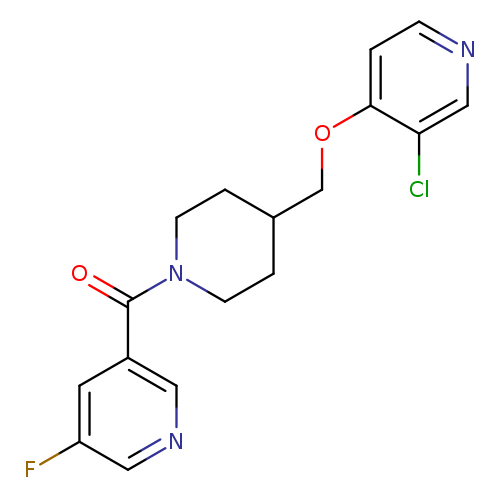 3-(4-{[(3-chloropyridin-4-yl)oxy]methyl}piperidine-1-carbonyl)-5-fluoropyridine
