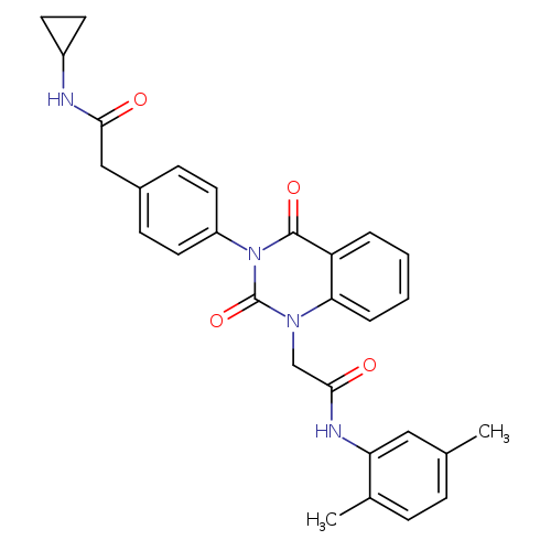 2-(3-{4-[(cyclopropylcarbamoyl)methyl]phenyl}-2,4-dioxo-1,2,3,4-tetrahydroquinazolin-1-yl)-N-(2,5-dimethylphenyl)acetamide