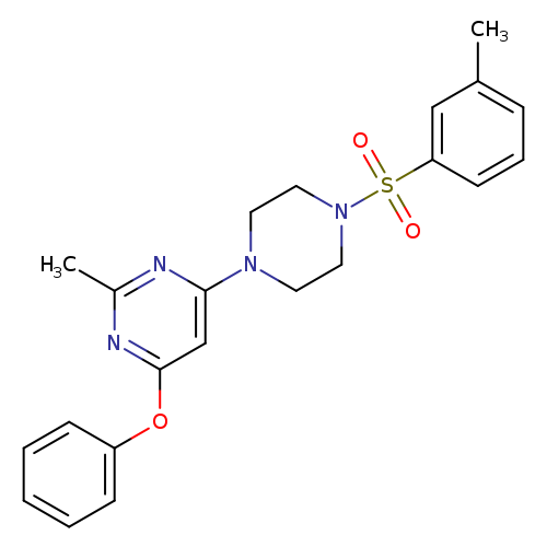 2-methyl-4-[4-(3-methylbenzenesulfonyl)piperazin-1-yl]-6-phenoxypyrimidine