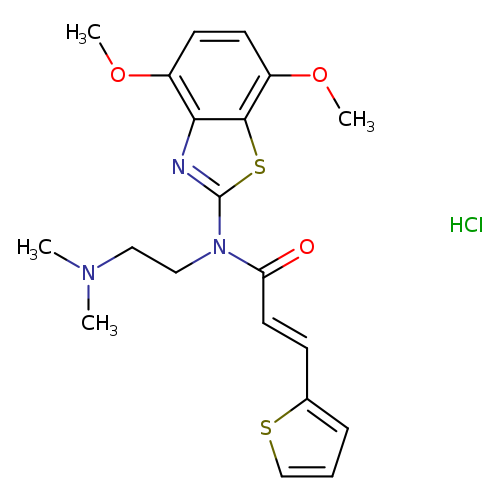 (2E)-N-(4,7-dimethoxy-1,3-benzothiazol-2-yl)-N-[2-(dimethylamino)ethyl]-3-(thiophen-2-yl)prop-2-enamide hydrochloride