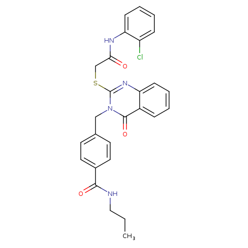 4-{[2-({[(2-chlorophenyl)carbamoyl]methyl}sulfanyl)-4-oxo-3,4-dihydroquinazolin-3-yl]methyl}-N-propylbenzamide