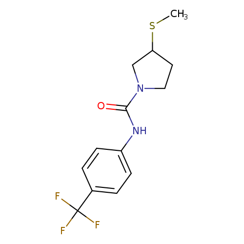 3-(methylsulfanyl)-N-[4-(trifluoromethyl)phenyl]pyrrolidine-1-carboxamide