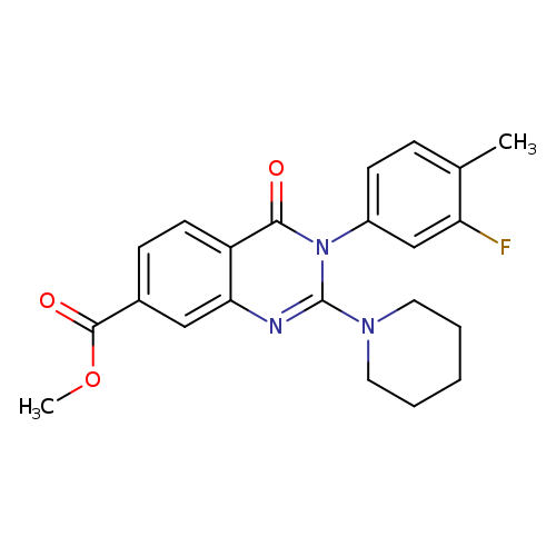 methyl 3-(3-fluoro-4-methylphenyl)-4-oxo-2-(piperidin-1-yl)-3,4-dihydroquinazoline-7-carboxylate