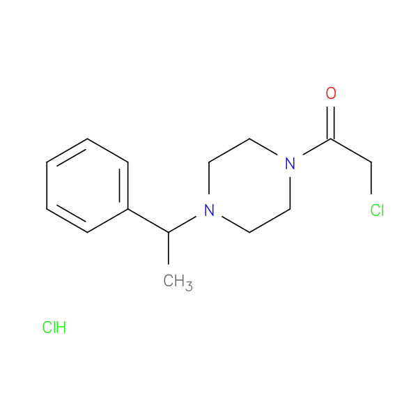 2-chloro-1-[4-(1-phenylethyl)piperazin-1-yl]ethan-1-one hydrochloride
