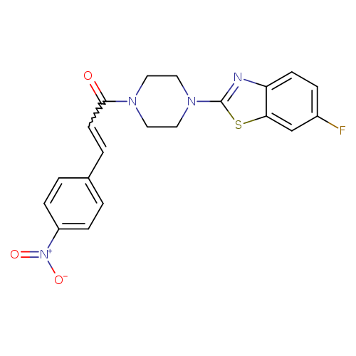 (2Z)-1-[4-(6-fluoro-1,3-benzothiazol-2-yl)piperazin-1-yl]-3-(4-nitrophenyl)prop-2-en-1-one