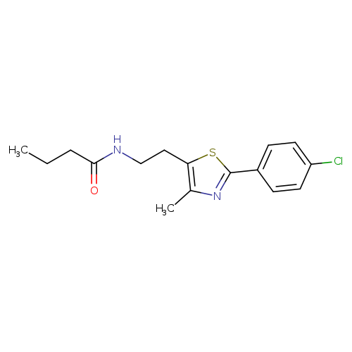 N-{2-[2-(4-chlorophenyl)-4-methyl-1,3-thiazol-5-yl]ethyl}butanamide
