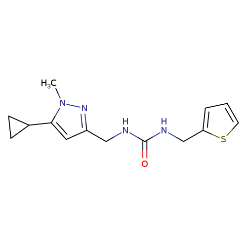 3-[(5-cyclopropyl-1-methyl-1H-pyrazol-3-yl)methyl]-1-[(thiophen-2-yl)methyl]urea