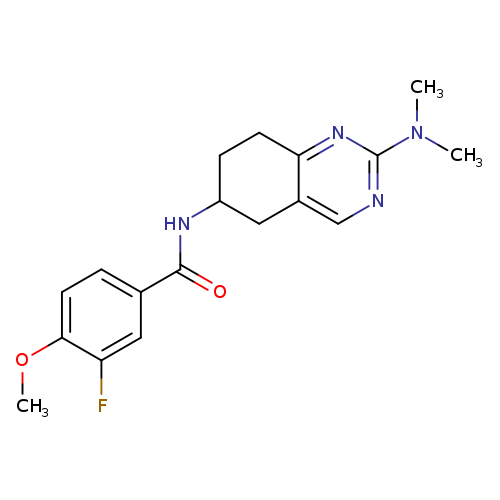 N-[2-(dimethylamino)-5,6,7,8-tetrahydroquinazolin-6-yl]-3-fluoro-4-methoxybenzamide