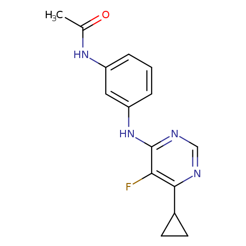 N-{3-[(6-cyclopropyl-5-fluoropyrimidin-4-yl)amino]phenyl}acetamide