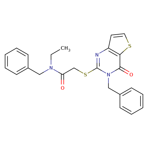 N-benzyl-2-({3-benzyl-4-oxo-3H,4H-thieno[3,2-d]pyrimidin-2-yl}sulfanyl)-N-ethylacetamide