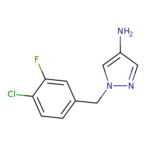 1-[(4-chloro-3-fluorophenyl)methyl]-1H-pyrazol-4-amine