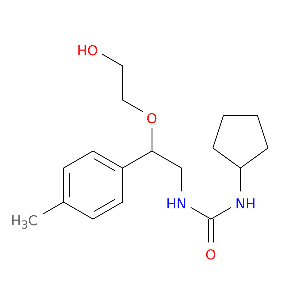 3-cyclopentyl-1-[2-(2-hydroxyethoxy)-2-(4-methylphenyl)ethyl]urea