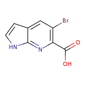 1H-Pyrrolo[2,3-b]pyridine-6-carboxylic acid, 5-bromo-