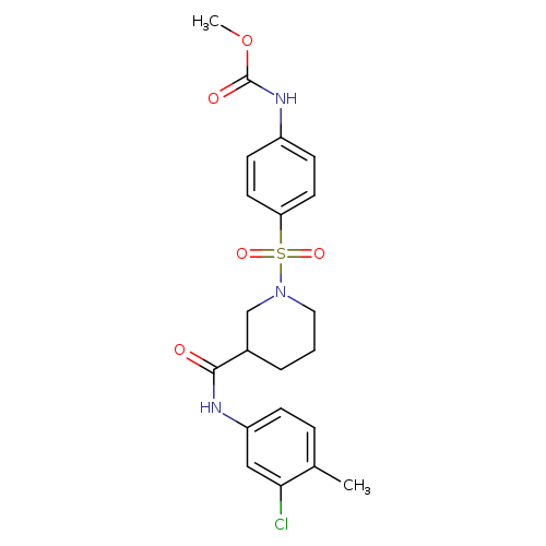 methyl N-[4-({3-[(3-chloro-4-methylphenyl)carbamoyl]piperidin-1-yl}sulfonyl)phenyl]carbamate