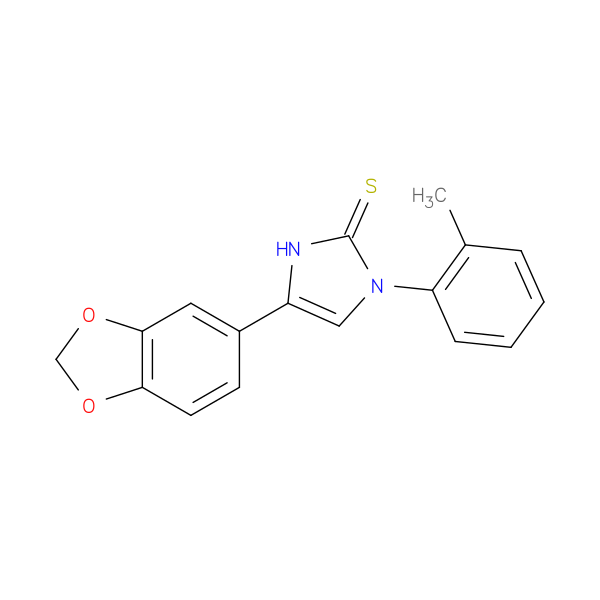 4-(2H-1,3-benzodioxol-5-yl)-1-(2-methylphenyl)-2,3-dihydro-1H-imidazole-2-thione