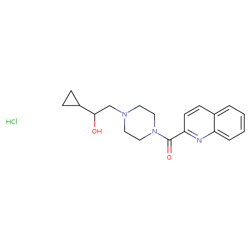 1-cyclopropyl-2-[4-(quinoline-2-carbonyl)piperazin-1-yl]ethan-1-ol hydrochloride